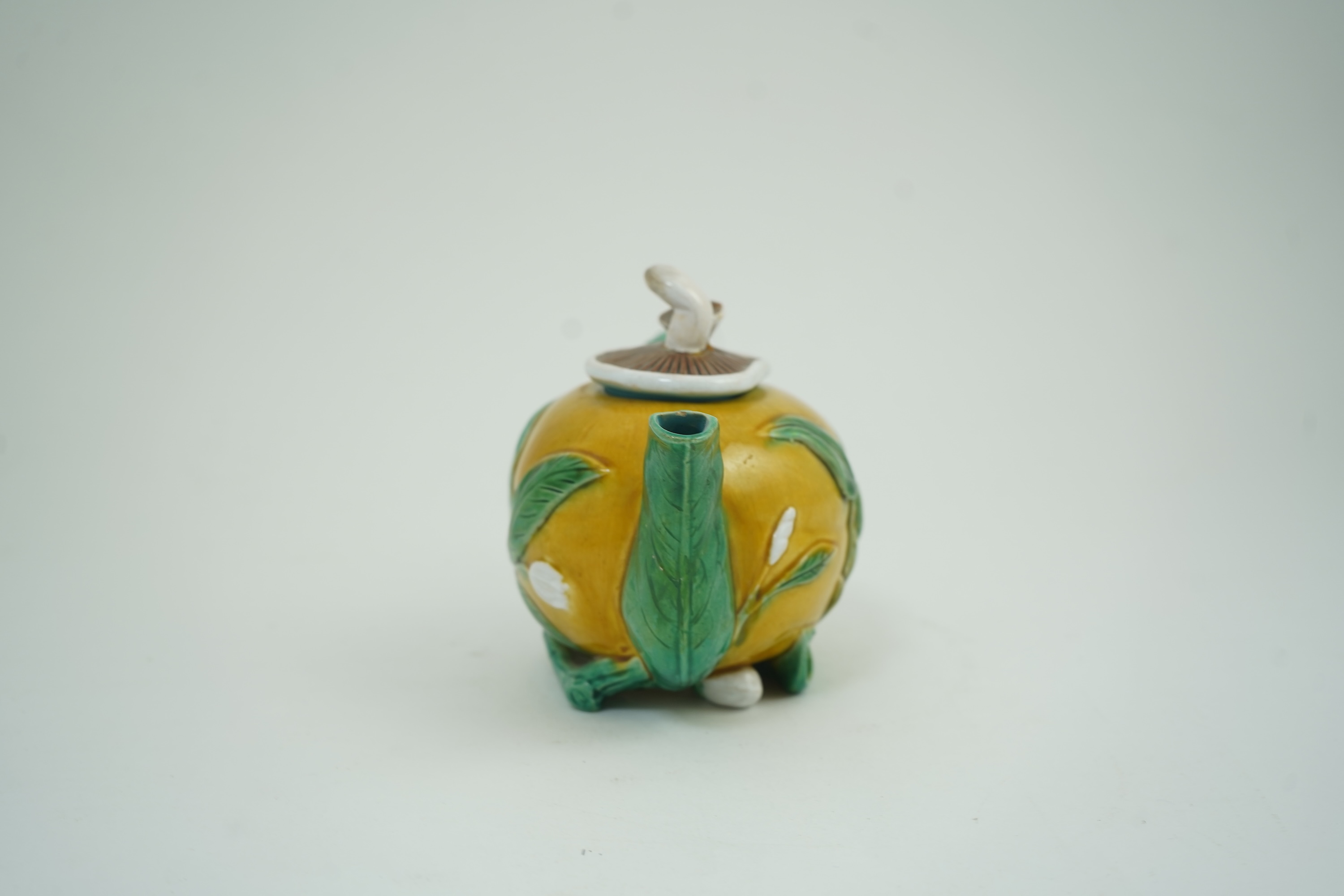 A rare Minton majolica teapot, c.1867